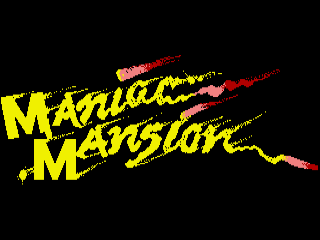 Maniac Mansion title screen for Amiga